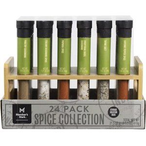 Member's Mark 24 Pack Gourmet Rubs and Spice with Storage Rack (1.62 oz each)